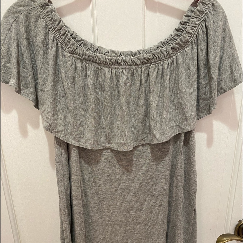 Abercrombie and Fitch grey off the shoulder dress
